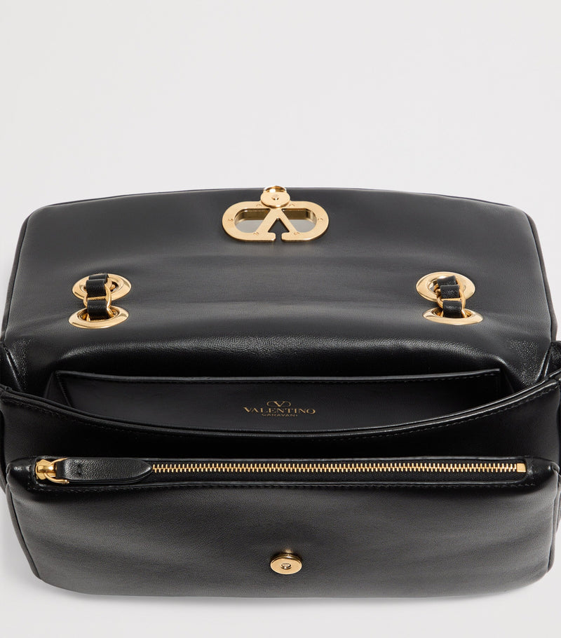 Valentino Garavani Djuna lambskin shoulder bag with gold VLOGO hardware, UK version