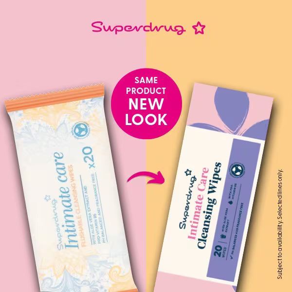 Superdrug Intimate Care Wipes x20 (British brand)