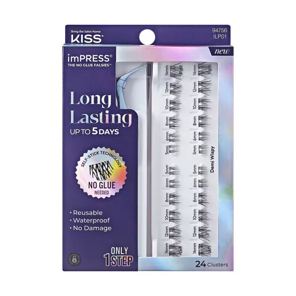 Impress Falsies last lasting adhesive eyelashes demi wispy (British brand)