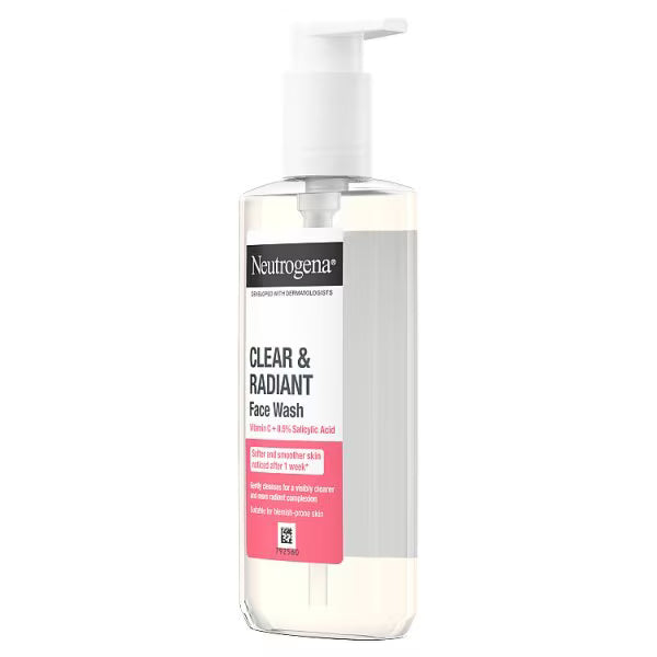 Neutrogena Refreshingly Clear Facial Wash Pink Grapefruit 200ml, imported from the UK