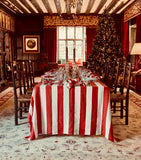 Summerill & Bishop linen stripe tablecloth 165cm x 380cm (British brand)