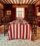 Summerill & Bishop linen stripe tablecloth 165cm x 380cm (British brand)