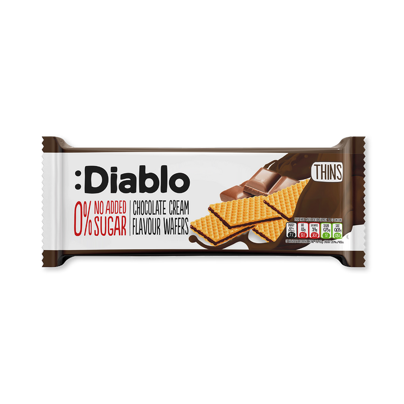 Diablo wafer thins chocolate cream flavour 150g, UK version