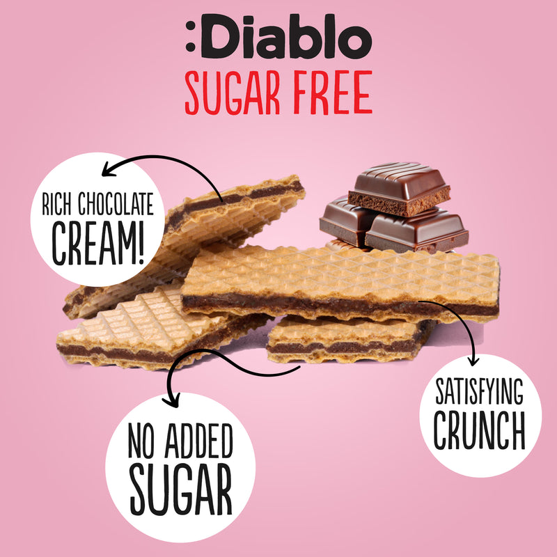 Diablo wafer thins chocolate cream flavour 150g, UK version