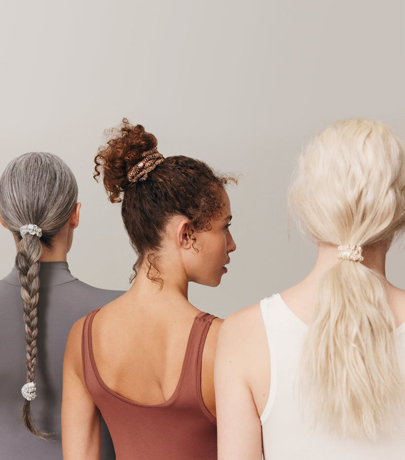 Slip Pure Silk Skinny Scrunchies set of 4 (British brand)