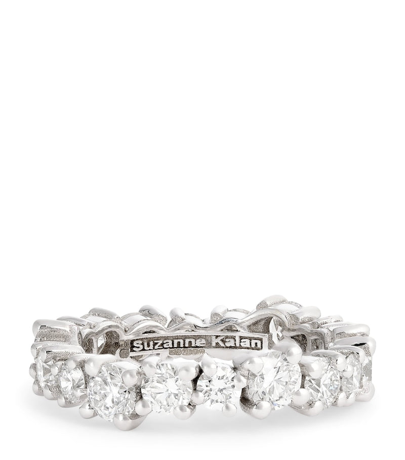 Suzanne Kalan diamond eternity ring 18kt white gold (British brand)
