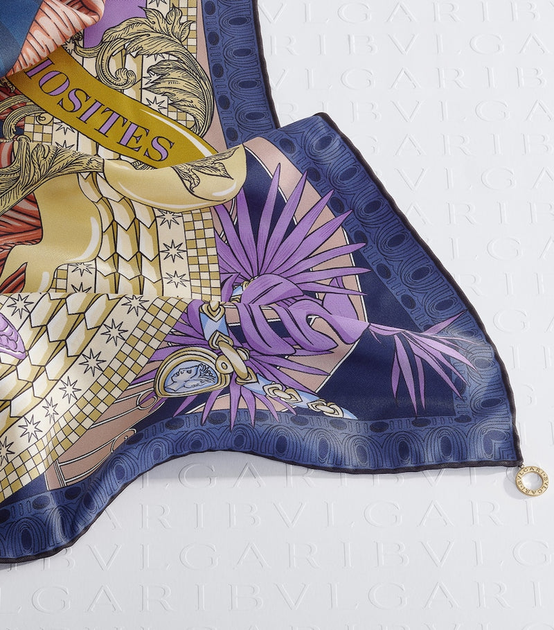 Bvlgari silk scarf 90cm x 90cm vibrant print - British product
