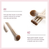 Livingandhome makeup brush set 22 pieces light gold (British brand)