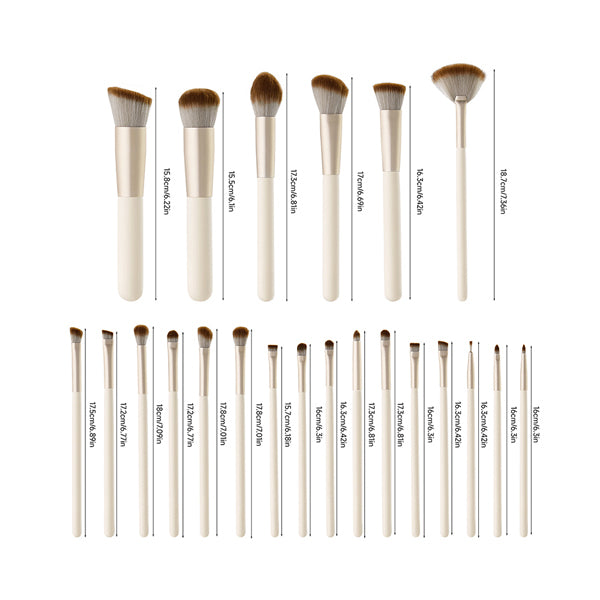 Livingandhome makeup brush set 22 pieces light gold (British brand)