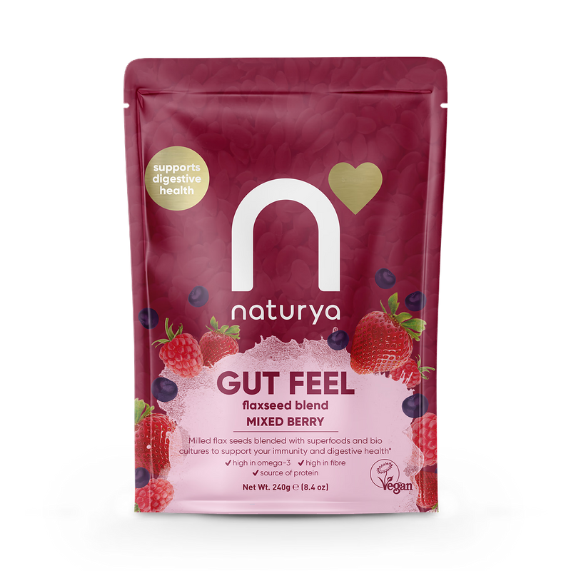 Naturya Gut Feel seed blend mixed berry 240g, UK version