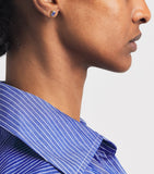 Azlee small yellow gold and sapphire stud earrings - British product