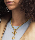 Tilly Sveaas Moi + Toi cluster necklace gold-plated brass - British product
