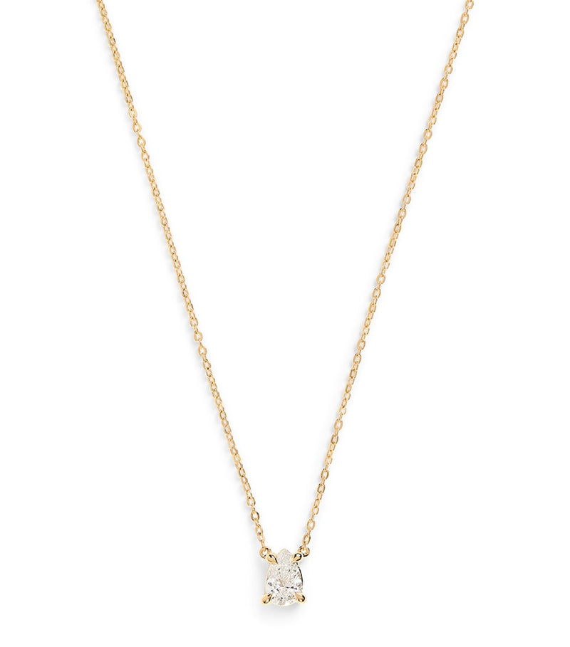 Harrods yellow gold diamond pendant necklace 0.75ct, UK version