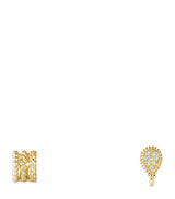 Harrods Boucheron Serpent Bohème Yellow Gold and Diamond Asymmetric Clip-On Earrings- Buy online at McGrocer
