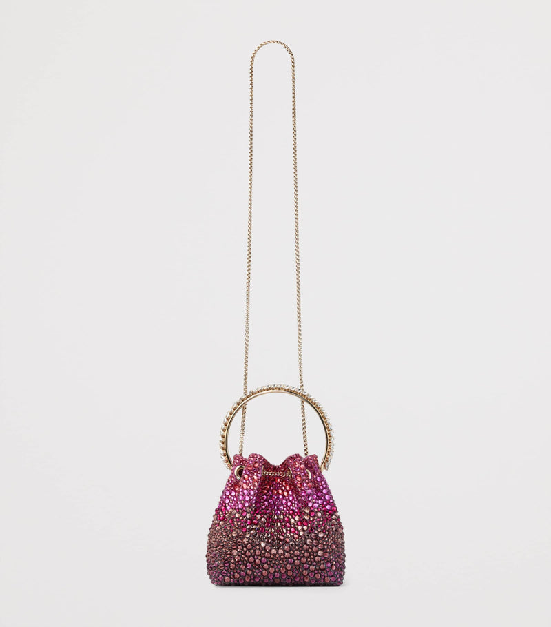 Jimmy Choo Bon Bon top-handle bag with crystal embellishment, imported from the UK