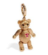 Harrods 18-Karat Yellow Gold Teddy Bear Charm with Black Diamond Eyes and Ruby Heart- Buy online at McGrocer