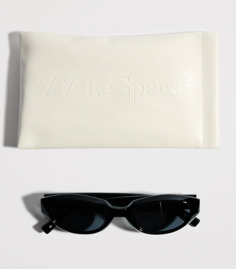 Le Specs Le Bijou oval sunglasses with gold-tone detailing, UK version