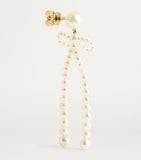 Sophie Bille Brahe bow rosette earrings freshwater pearl 14kt gold - British product