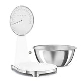 Smeg KSF01 white kitchen scale with stainless steel bowl (British brand)
