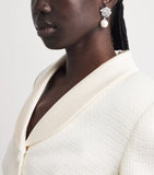 Self-Portrait mini flower embellished earrings, imported from the UK