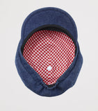 Miki House denim embroidered cap with rabbit and floral motifs, imported from the UK