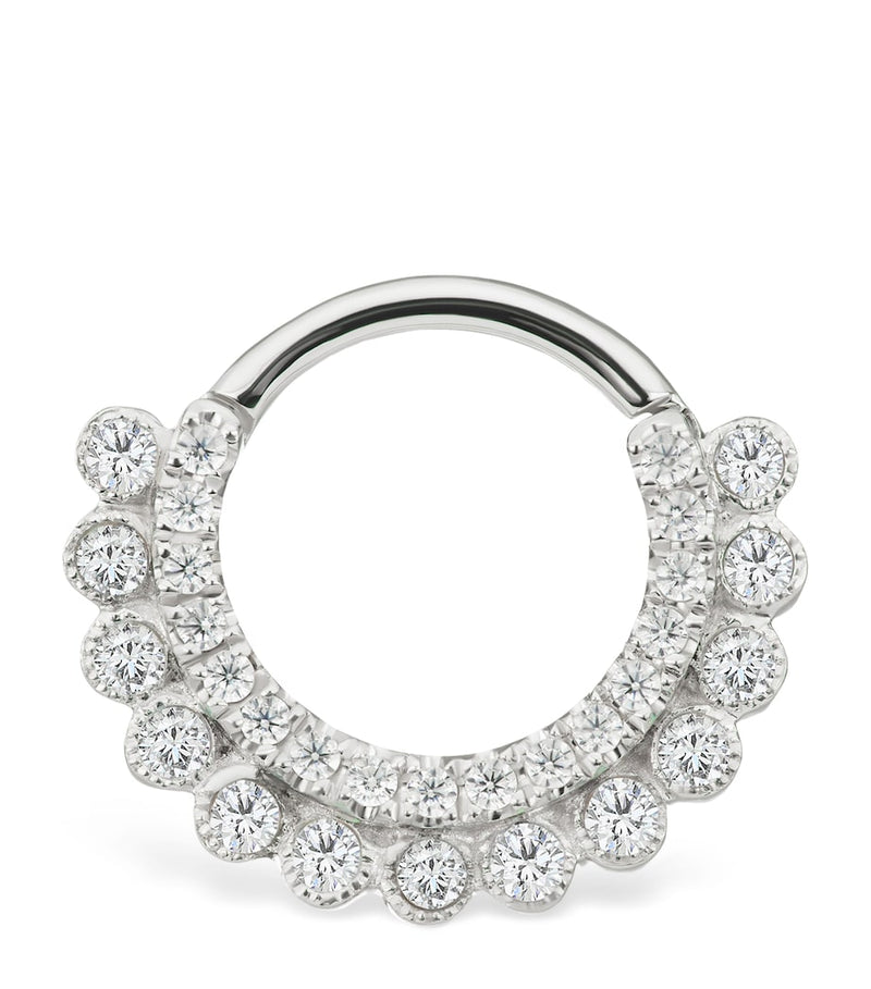Maria Tash Apsara hoop earring with diamonds 8mm (British brand)