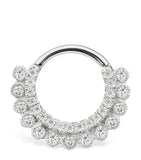 Maria Tash Apsara hoop earring with diamonds 8mm (British brand)