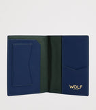 WOLF vegan passport sleeve with RFID protection and card slots (British brand)