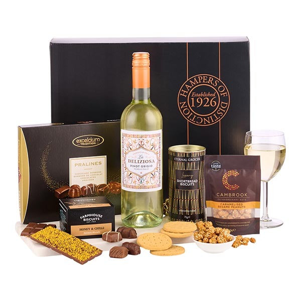 Spicers of Hythe white wine celebration hamper - British product