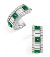 Harrods MARLI New York Mini White Gold Diamond and Agate Life Hoop Earrings- Buy online at McGrocer