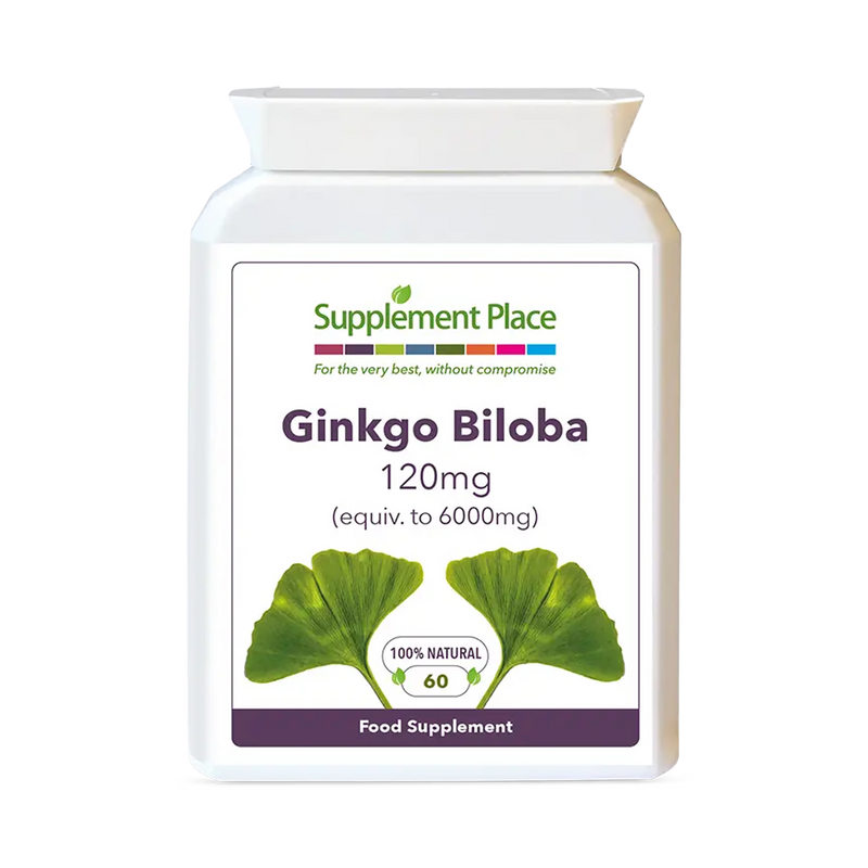 Supplement Place Ginkgo Biloba 120mg extract capsules - British product