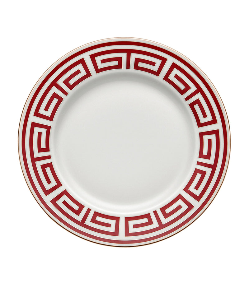 Ginori 1735 porcelain soup plate Labirinto Scarlatto 24.5cm, UK version