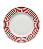 Ginori 1735 porcelain soup plate Labirinto Scarlatto 24.5cm, UK version