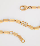 Suzanne Kalan yellow gold diamond block chain bracelet - British product