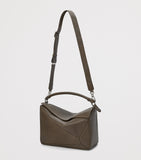 LOEWE Puzzle Edge large leather top-handle bag, imported from the UK