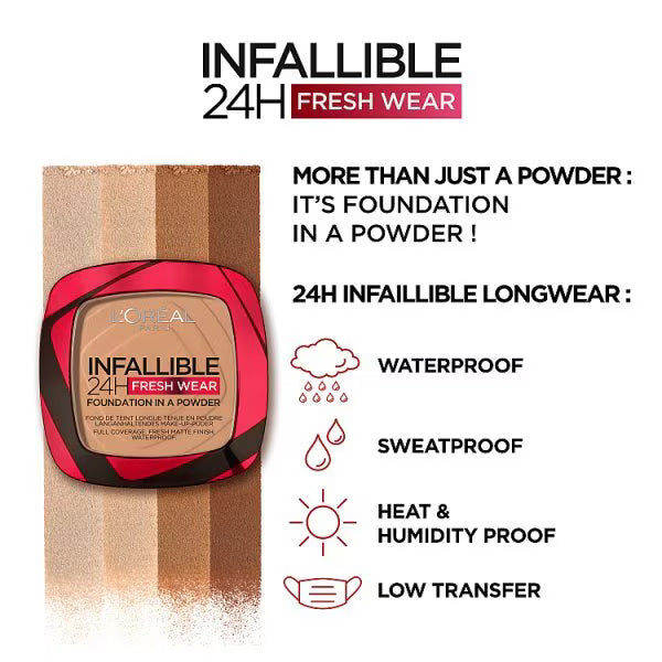 L'Oréal Paris Infallible Foundation Powder Shade 140, UK version