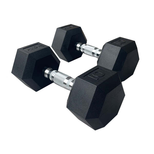 HXGN hex dumbbells pair 2 x 10kg - British product