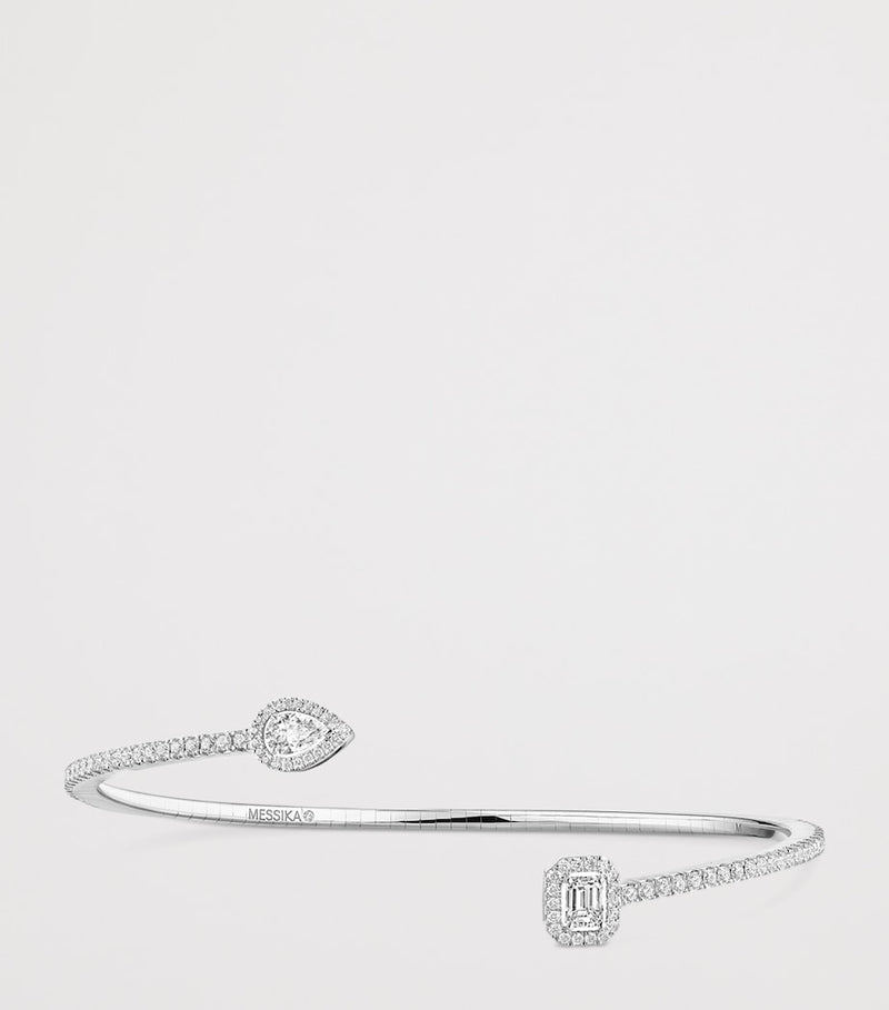 Messika white gold diamond bangle 0.80ct, imported from the UK