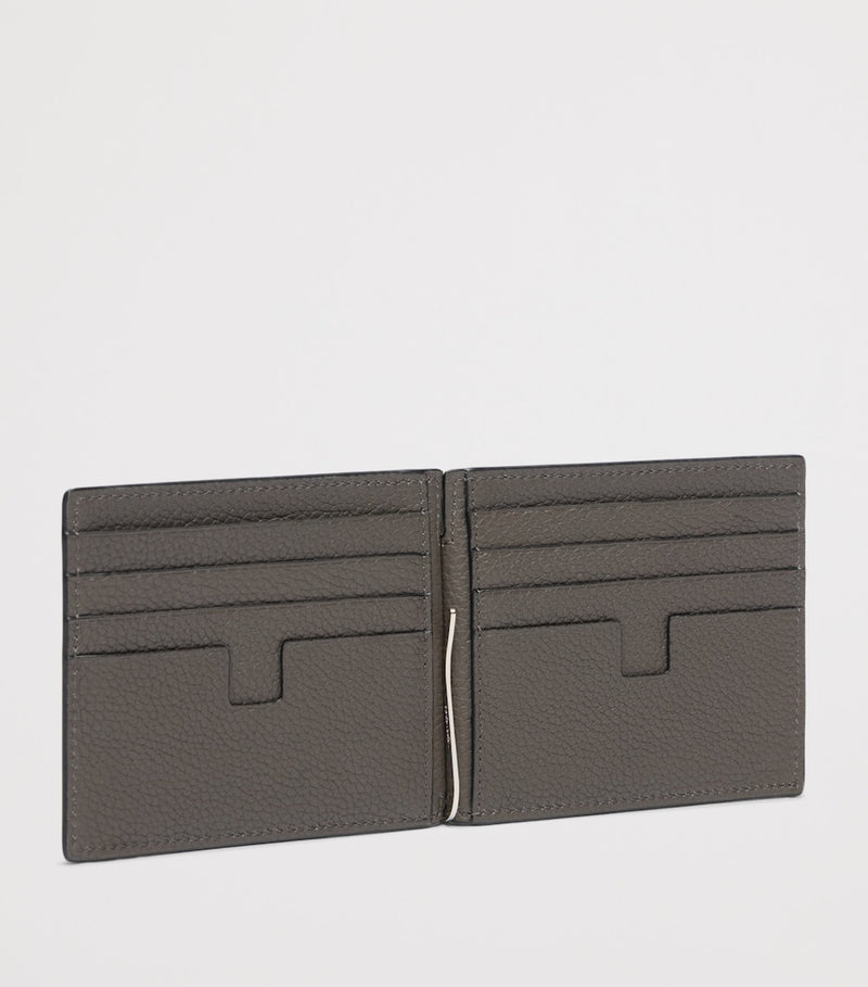 TOM FORD grained leather money clip wallet - British product