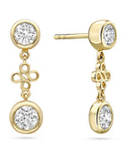Boodles yellow gold and diamond beach earrings, UK version