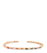Harrods Suzanne Kalan Yellow Gold Diamond and Rainbow Sapphire Thin Mix Bangle- Buy online at McGrocer
