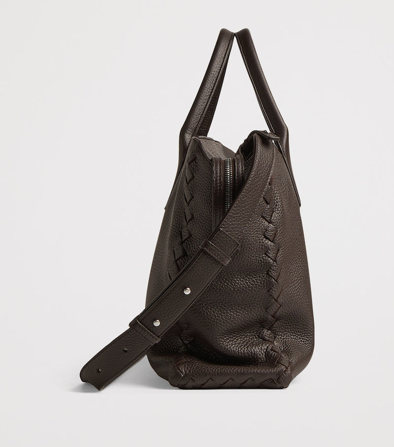 Bottega Veneta large grained leather interview briefcase, UK version