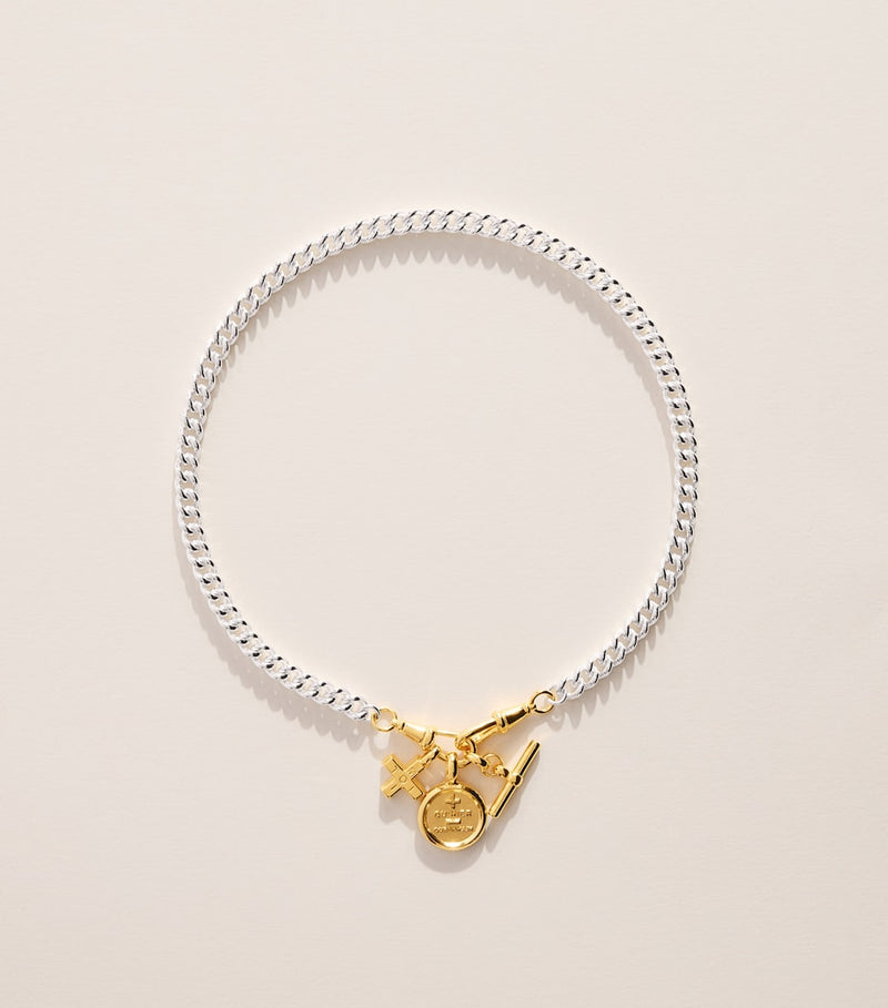 Tilly Sveaas gold-plated Moi + Toi cluster necklace - British product