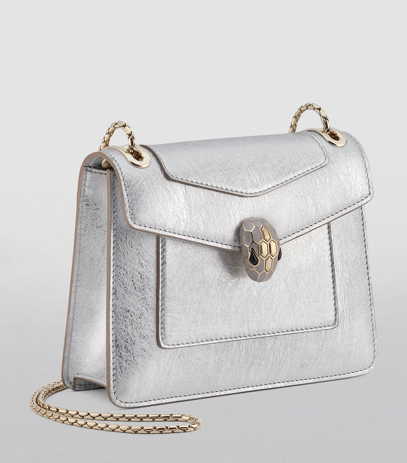 Bvlgari Serpenti Forever shoulder bag silver calf leather (British brand)