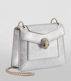 Bvlgari Serpenti Forever shoulder bag silver calf leather (British brand)