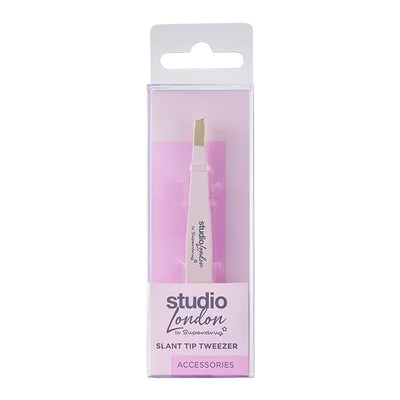 Superdrug Studio London Slant Tip Tweezers Stainless Steel- Buy online at McGrocer