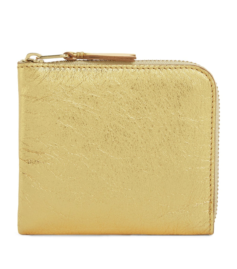 Comme Des Garçons gold-tone leather card holder compact - British product