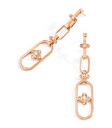 Harrods MARLI New York Rose Gold and Diamond Tip-Top Link Drop Earrings- Buy online at McGrocer
