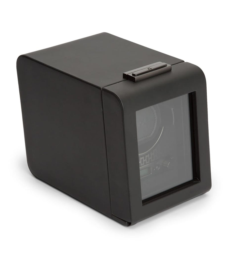WOLF Axis single watch winder in vegan leather, UK version