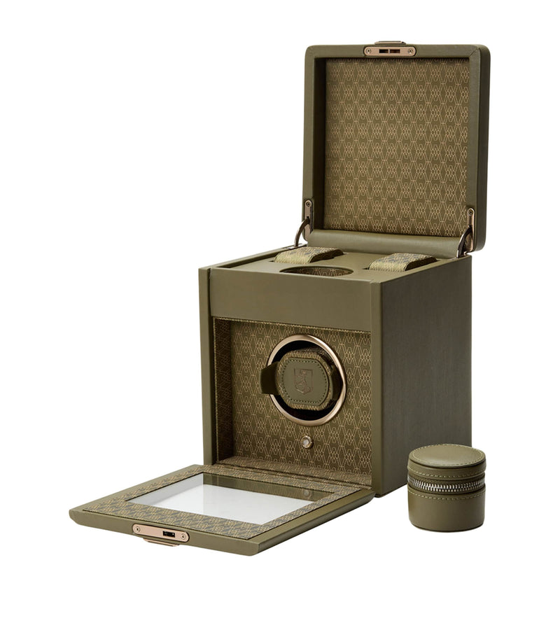 WOLF Earth Single Watch Winder apple leather watch winder (British brand)